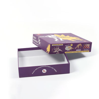 Un bon prix. Logo en relief Poids léger Carton cadeau en papier noir en ligne