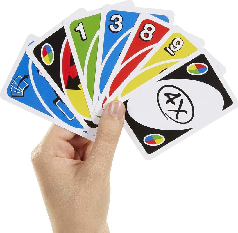 Modèle de puzzles colorés Jeux de cartes Finition lisse Deck avec des cartes de visage du roi Reine Jack