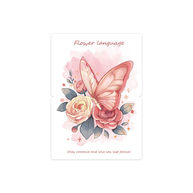 Thème varié Papillons 3D artistiques Cartes de vœux 8 onces Pour les couleurs variées