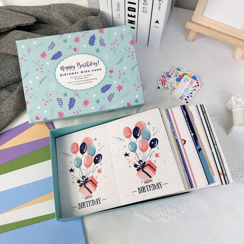 Carte de vœux créative colorée 5x7 avec enveloppe 15 Pack