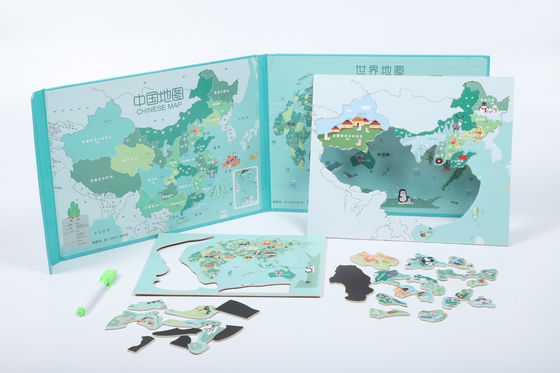 Un bon prix. Puzzle de carte magnétique du monde personnalisé Bloc de puzzle pour enfants en ligne